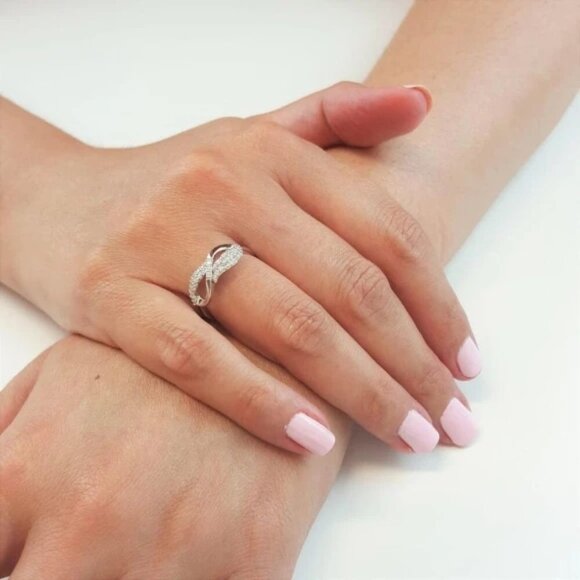 ✨Three Layer Stackable Zircon Sweet Wings Wedding Ring for Women,MARR9201 - Picture 4 of 6